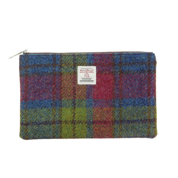 Ht Berneray Medium Zip Pouch Multi Colour Tartan