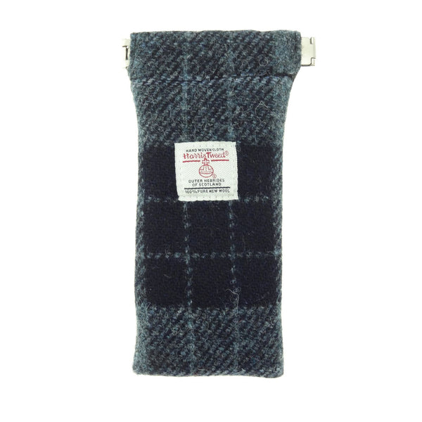 Harris Tweed Glasses Case Grey/Black Tartan