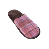 Harris Tweed Slippers Pink Check