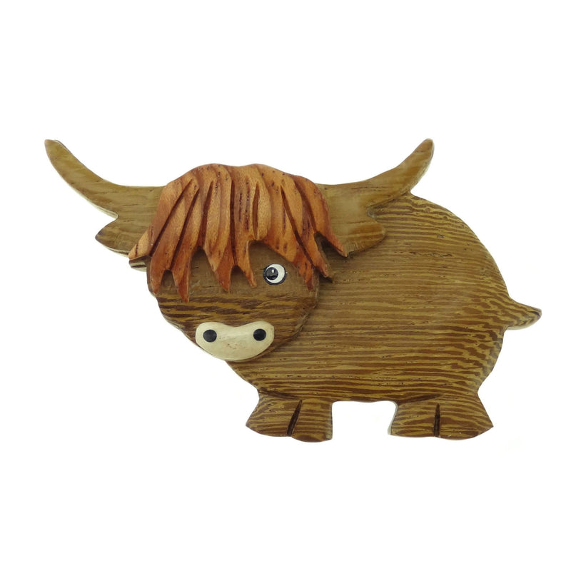 Wooden Cow Magnet