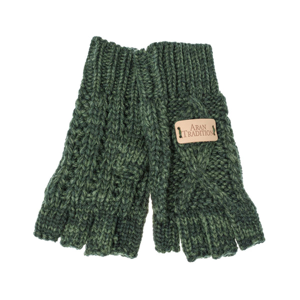 Aran Cable Fingerless Gloves