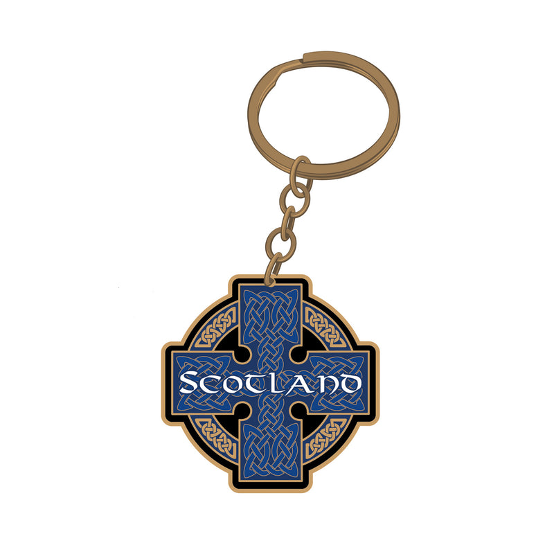 Scotland Celtic Cross Keyring