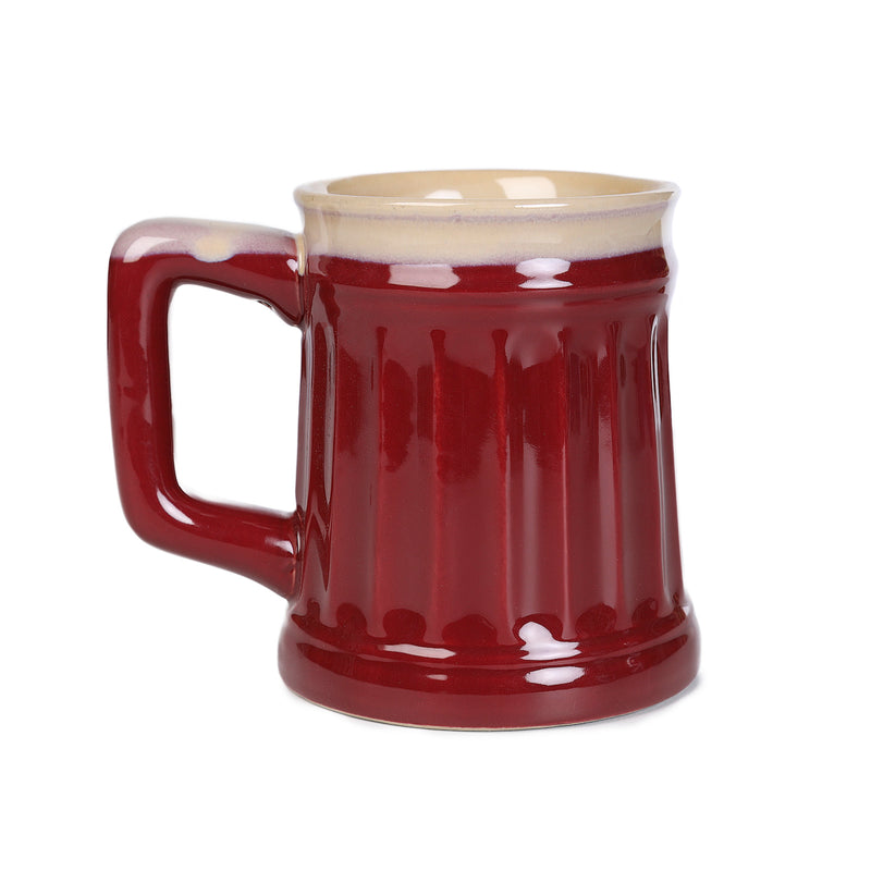 Stoneware Mug With Lion Rampant Red