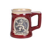 Stoneware Mug With Lion Rampant Red