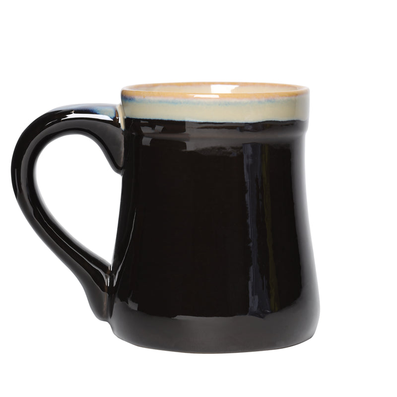 Stoneware Mug With Thistle Black