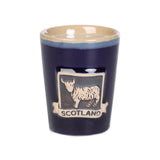 Highland Cow Stoneware Shot Glass. Blue