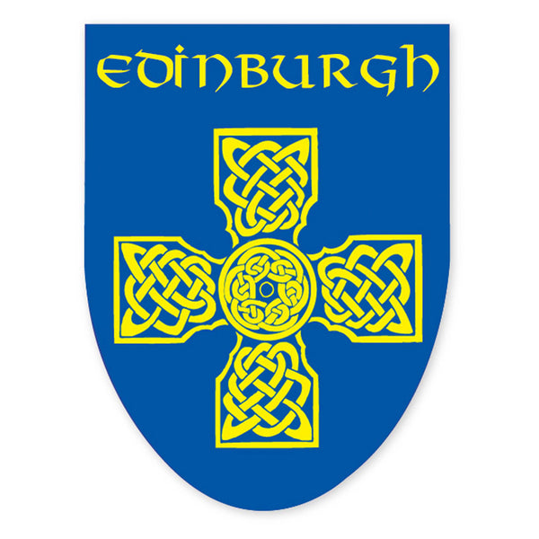 Edinburgh Blue Celtic Cross Sticker