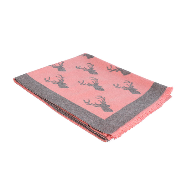 Supersoft Stag Scarf Pink