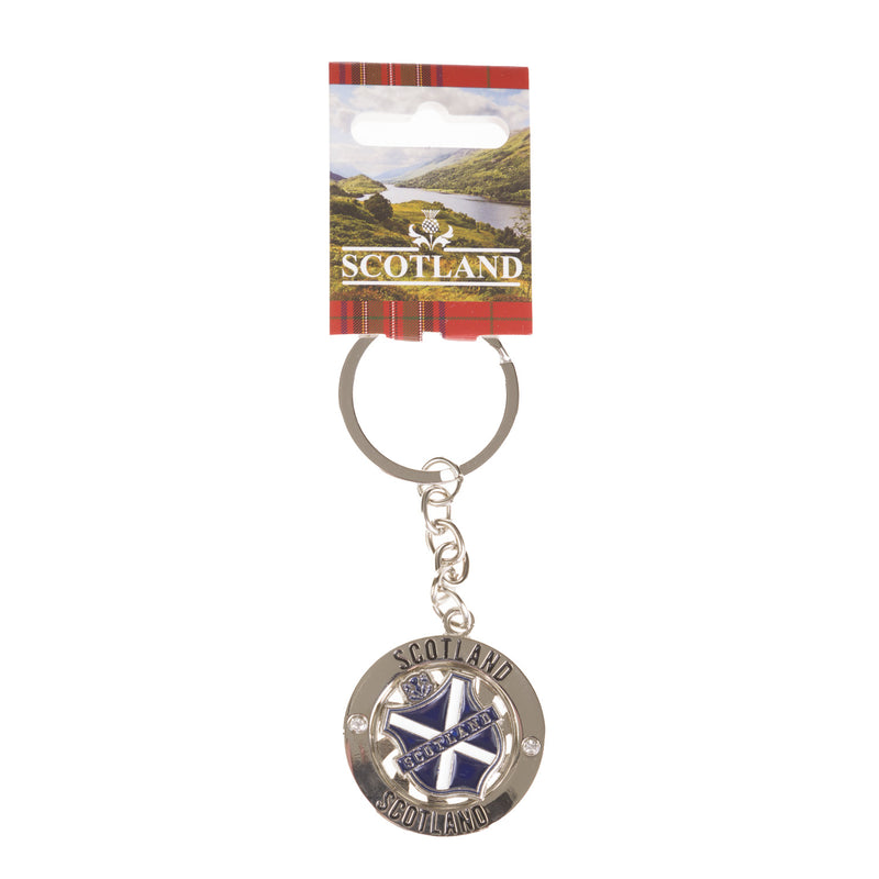 Spinner Keyring - Scotland/ Shield