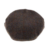 Men's Harris Tweed Stornoway Flat Cap 2013 Brown Check