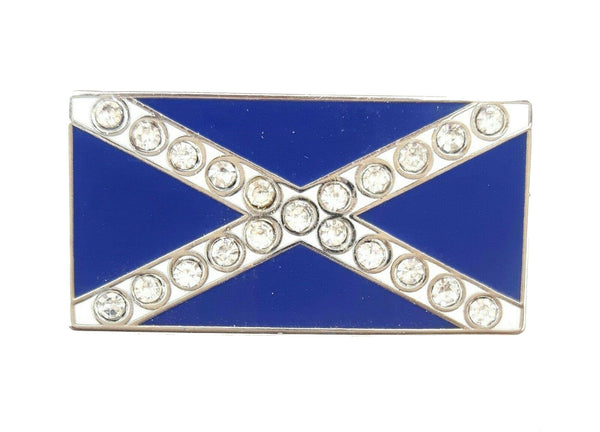 Badge Saltire Flag With Rhinestones