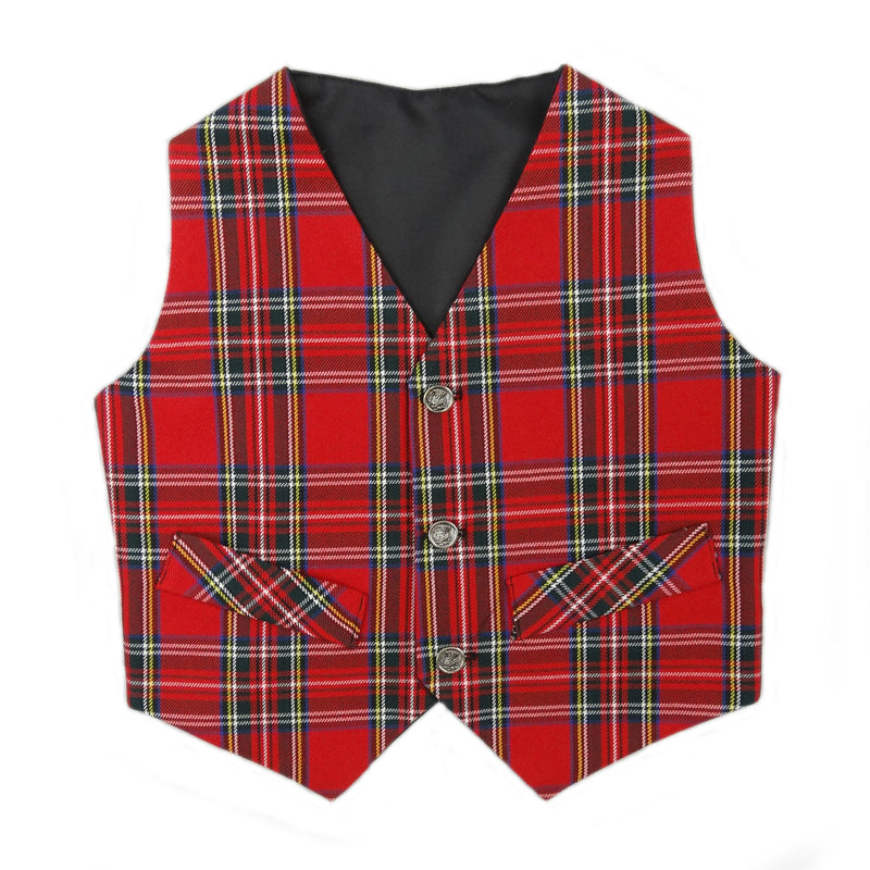 Poly/Viscose Tartan Waistcoat Stewart Royal