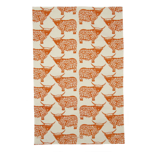 Cow Repeat Tea Towel