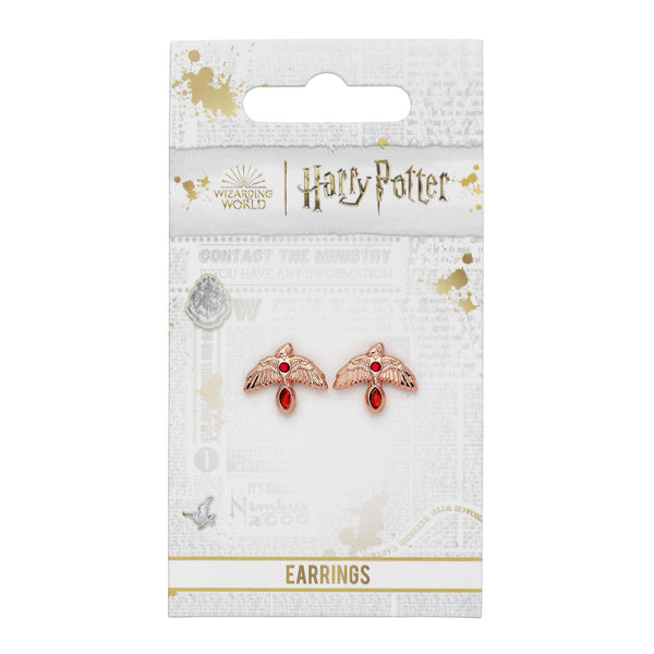 Hp Fawkes Rose Gold Plated Stud Earrings