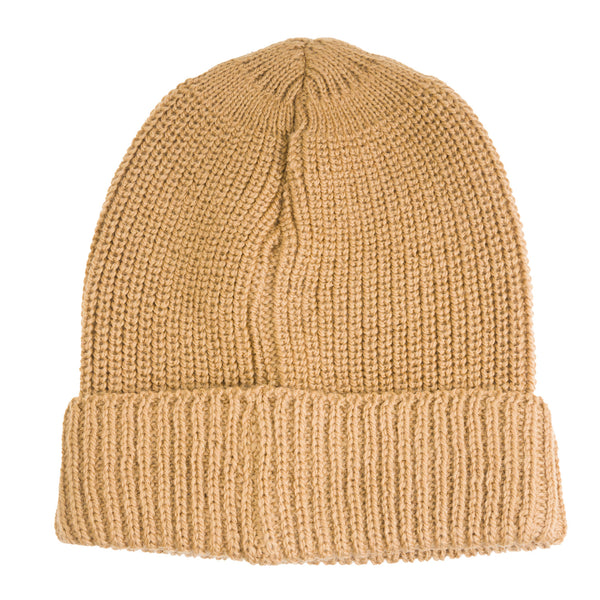 Men's Peregrine Porter Ribbed Beanie Hat Wool Made In England Wheat