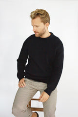 Men's Peregrine Ford Crew Neck Made In England Navy