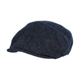 Men's Arran Harris Tweed 8 Piece Cap Blue/Black Hb