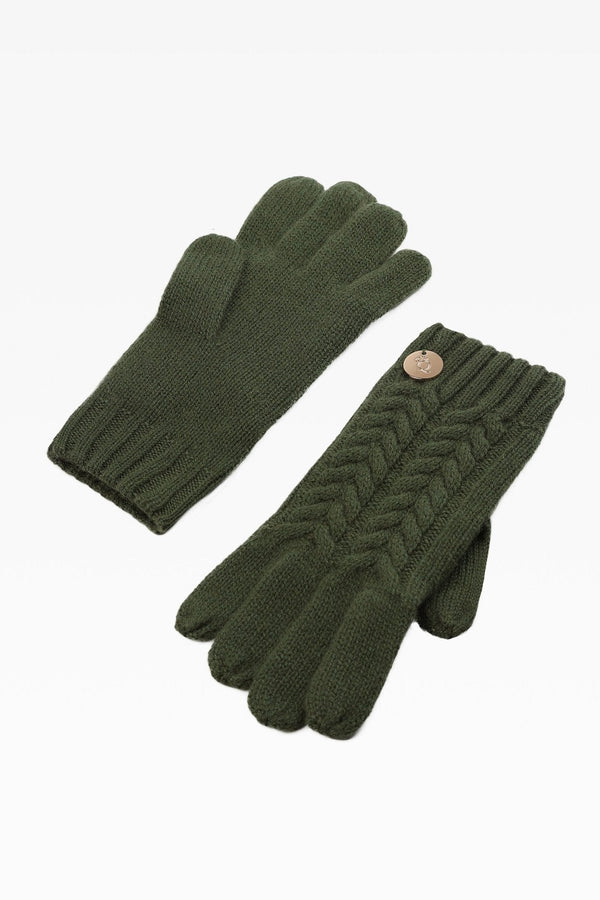 Georgie Cable Rib Gloves - Dunedin Cashmere