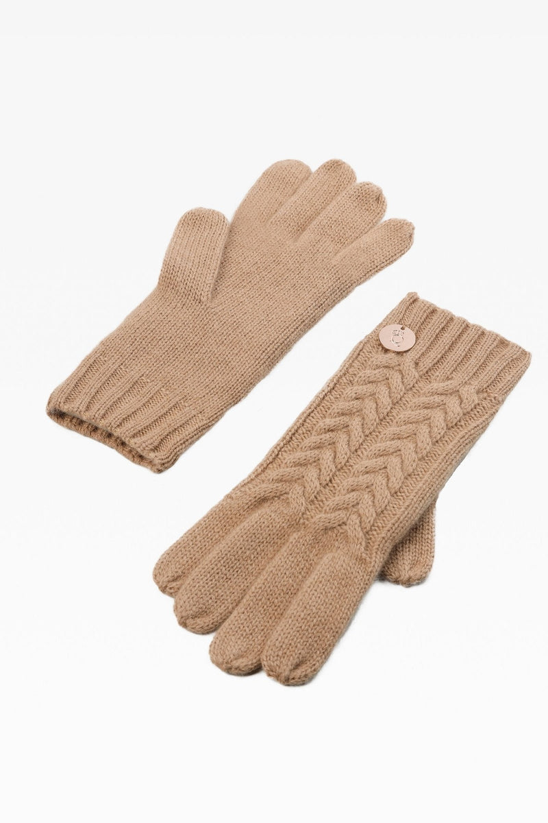 Georgie Cable Rib Gloves - Dunedin Cashmere