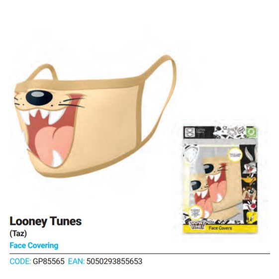 2 Pack Looney Tunes (Taz) Face Covering