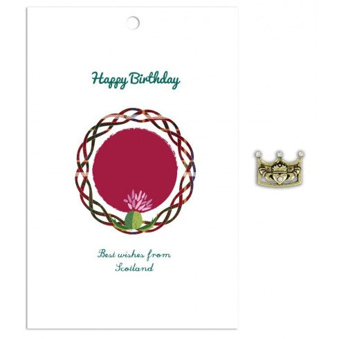 Crown Brooch-Happy Birthday