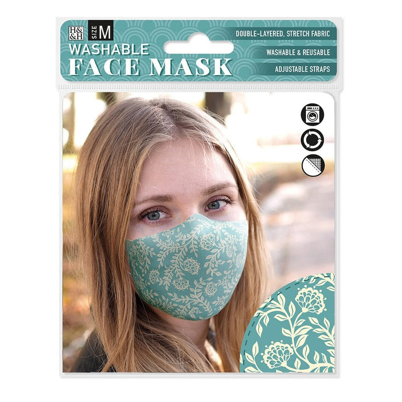 Face Masks Vintage Floral Teal