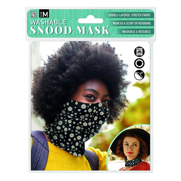 Snood Mask Daisy On Black