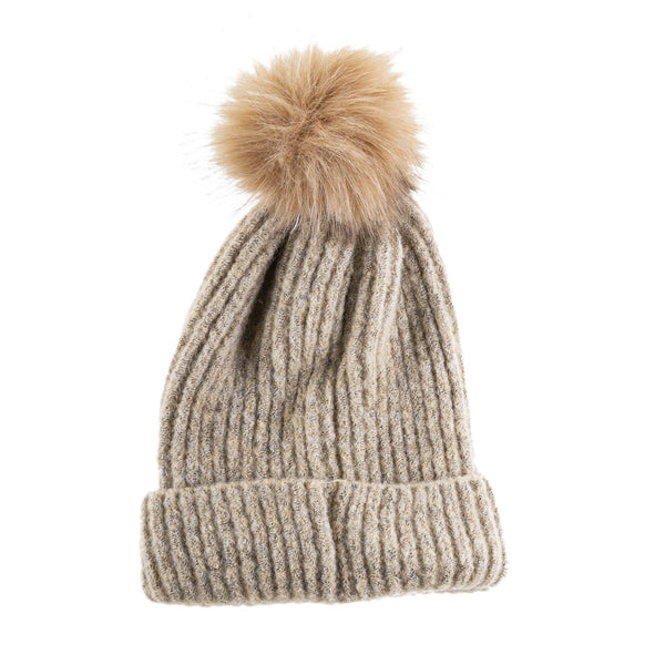 Soft Touch Rib Pom Pom Hat