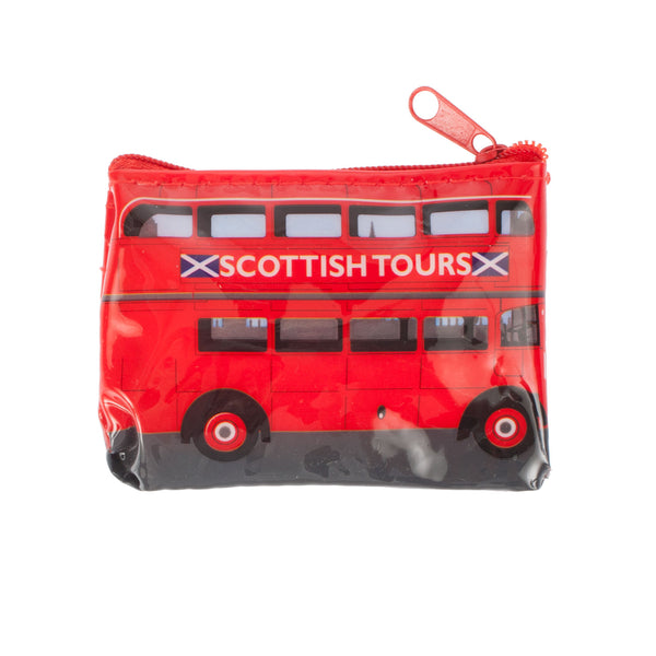 Scottish Tour Bus Pvc Purse With Zip