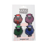 Tartan Sheep Magnet 4 Pk