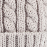 Cable Pom Pom Hat Light Grey/Grey