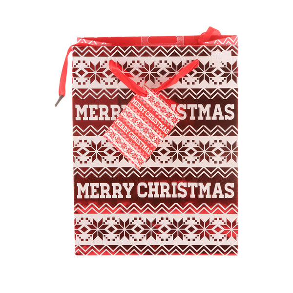 Gift Bag - Merry Christmas Red