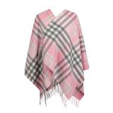 Mini Me Children’s Cape Chequer Tartan 90/10 Cashmere Pink