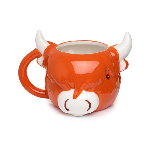 Highland Coo Cow Head Ceramic Shaped Mug