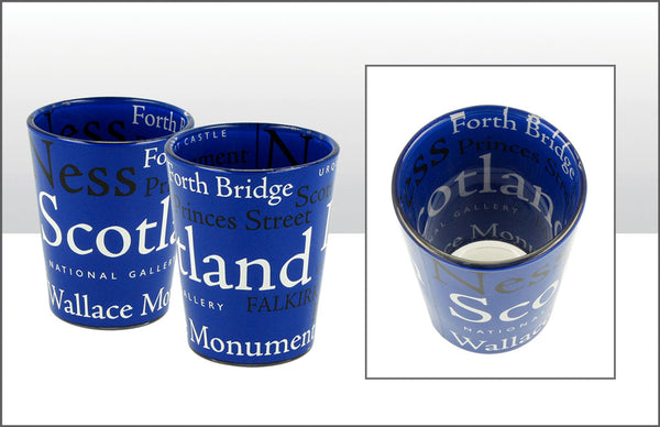 Scotland Words Shot Glass Inside/Outside