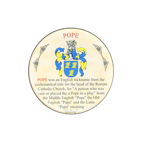 Heraldic Coaster Pope