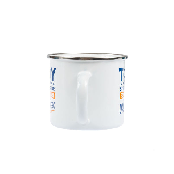 Enamel Personalised Camping Style Mug Tony