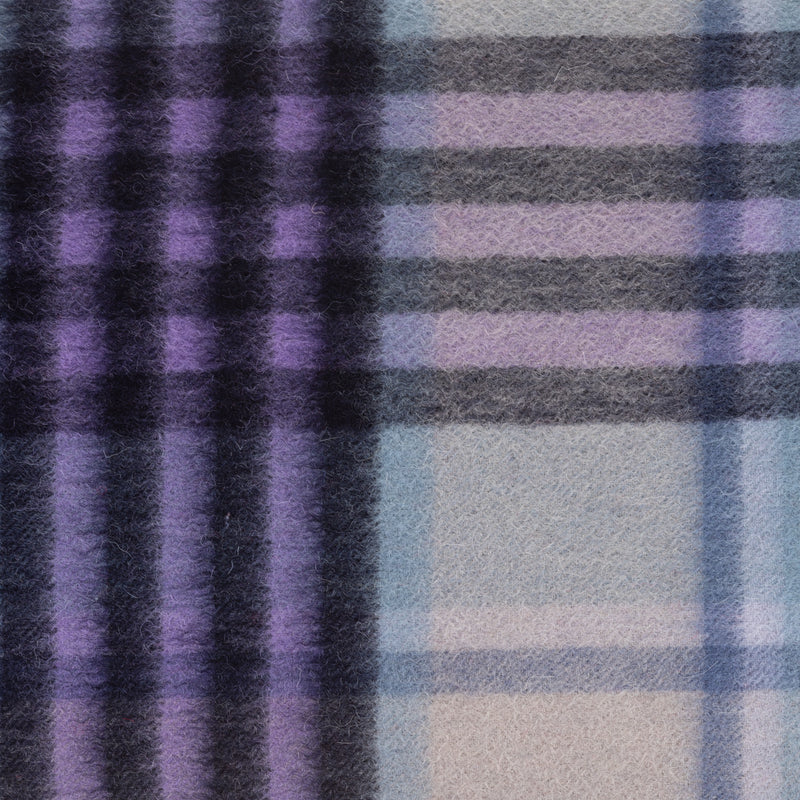 Edinburgh 100% Lambswool Tartan Scarf Chequer Tartan Purple