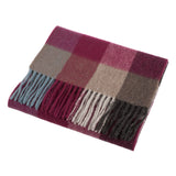 Edinburgh 100% Lambswool Tartan Scarf Checkers - Burgundy