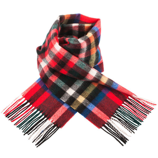 Edinburgh 100% Lambswool Tartan Scarf Exploded Stewart Royal