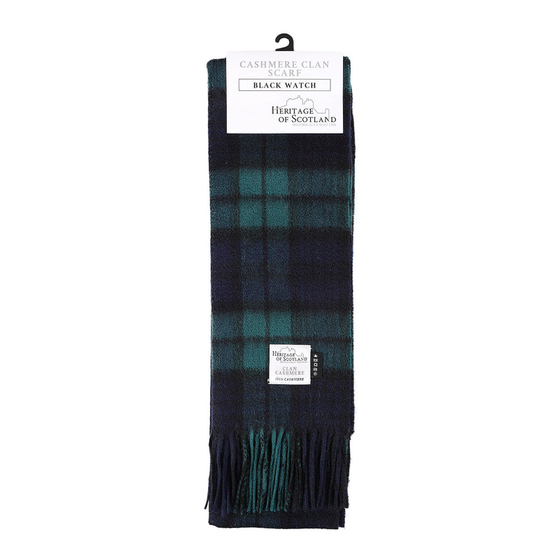 Cashmere Scottish Tartan Clan Scarf Black Watch