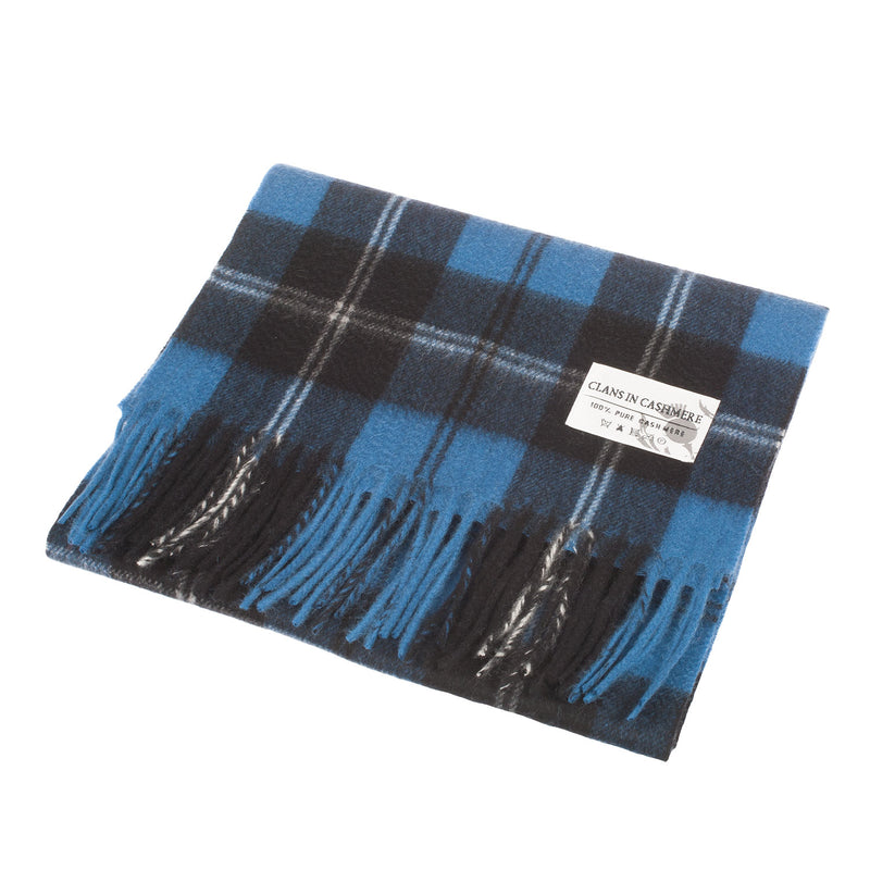 Cashmere Scottish Tartan Clan Scarf Ramsay Blue