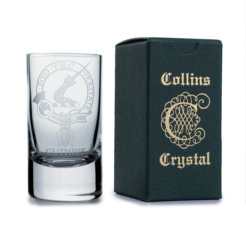 Collins Crystal Clan Shot Glass Guthrie