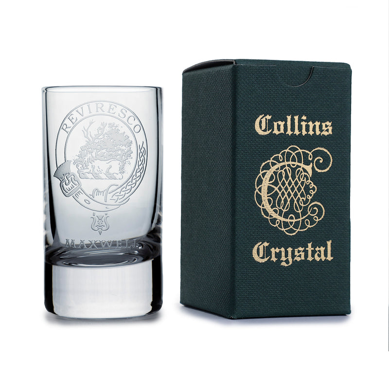 Collins Crystal Clan Shot Glass Maxwell