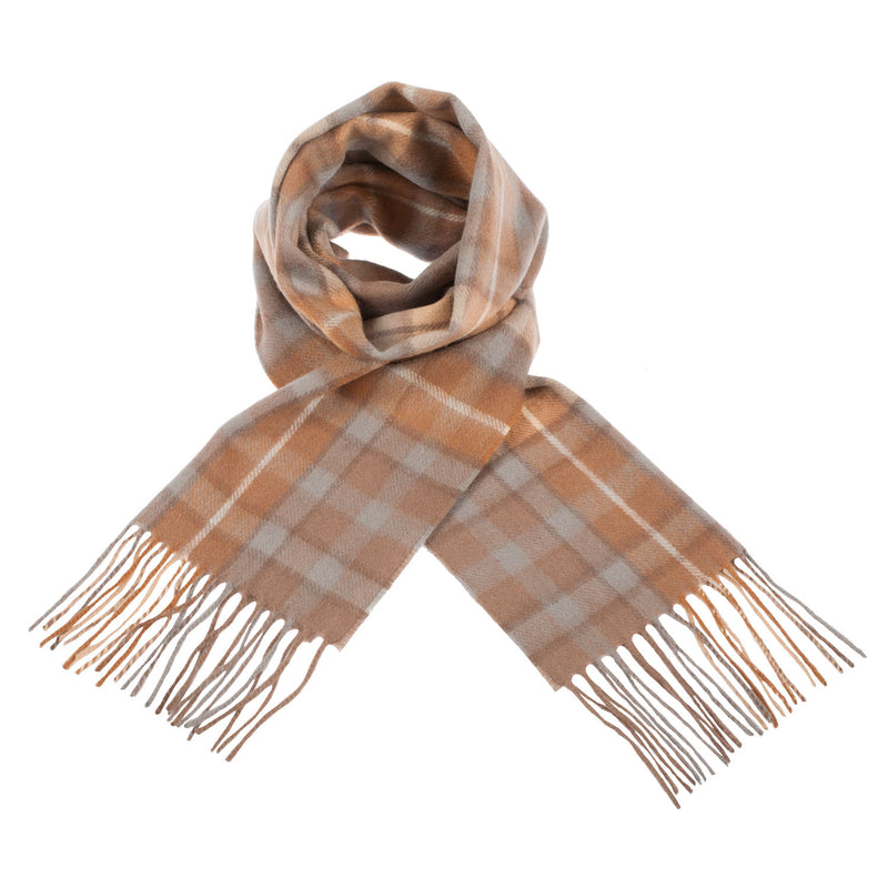 Edinburgh 100% Lambswool Tartan Scarf Buchanan Natural