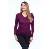 Ladies Merino Wool V Neck Jumper Eminence