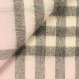 Chequer Tartan 90/10 Cashmere Stole Chalk