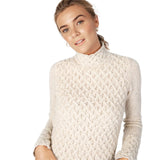 Ladies Trellis Sweater Chalk White