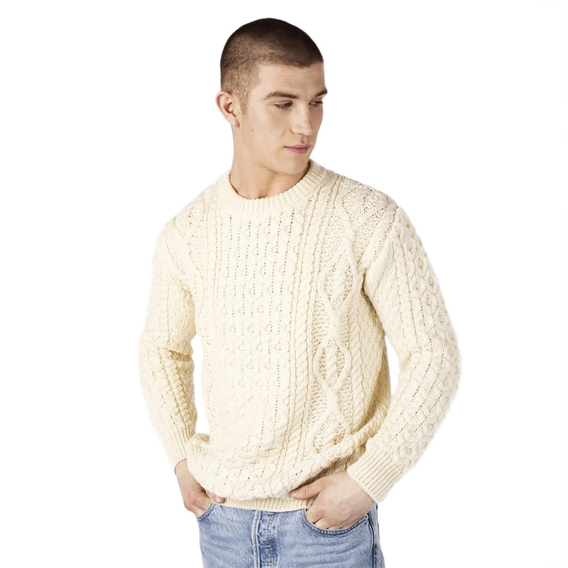 Gents Fearnog Aran Crew Neck Sweater