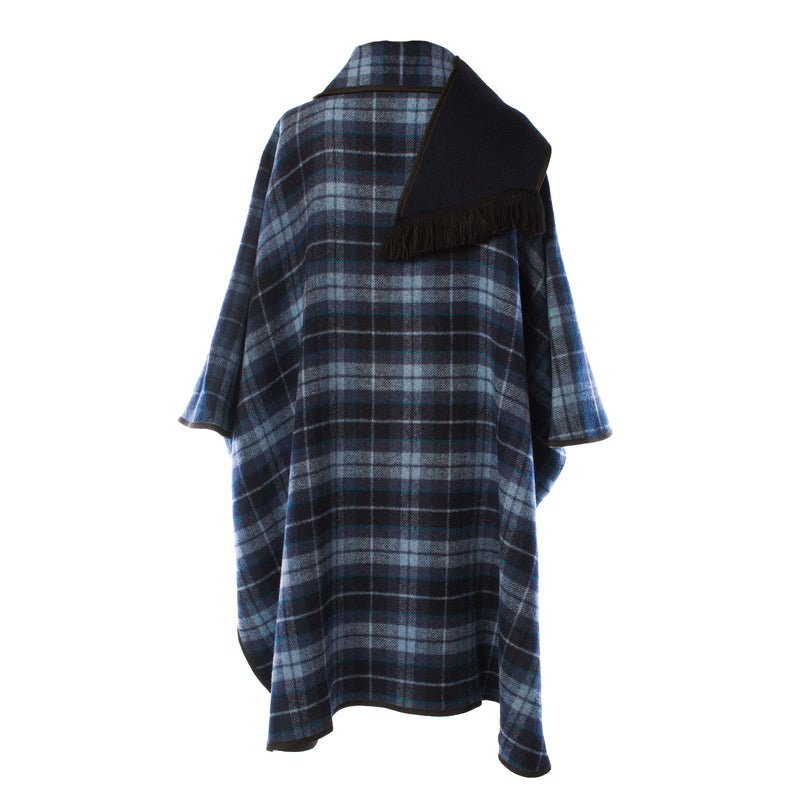 Ladies Wool Blend Reversible Cape Navy